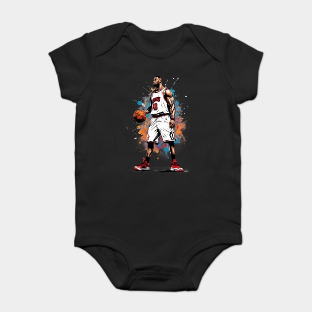 basketball card Baby Bodysuit by animegirlnft